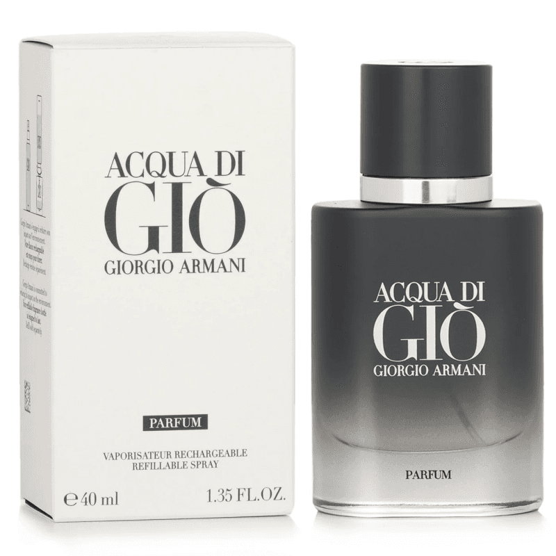 Giorgio Armani Acqua Di Gio Parfum Refillable Spray for Men 40 ML-عطر جورجيو ارماني اكوا دي جيو بيرفيوم من جوتشي للرجال سعة 40 مل