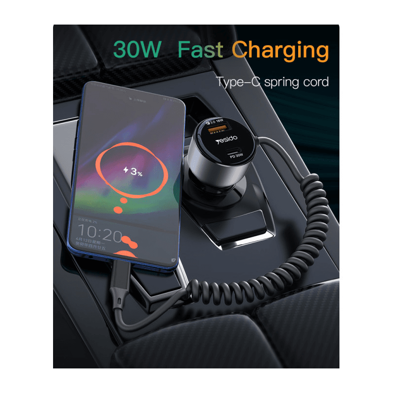 Yesido Y56 60W Fast Charging Car Charger