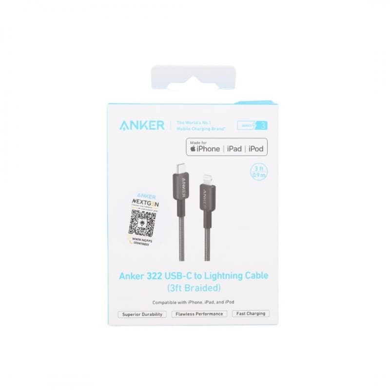 ANKER 322 USB-C to Lightning Cable 3 Ft ( 90 CM )
