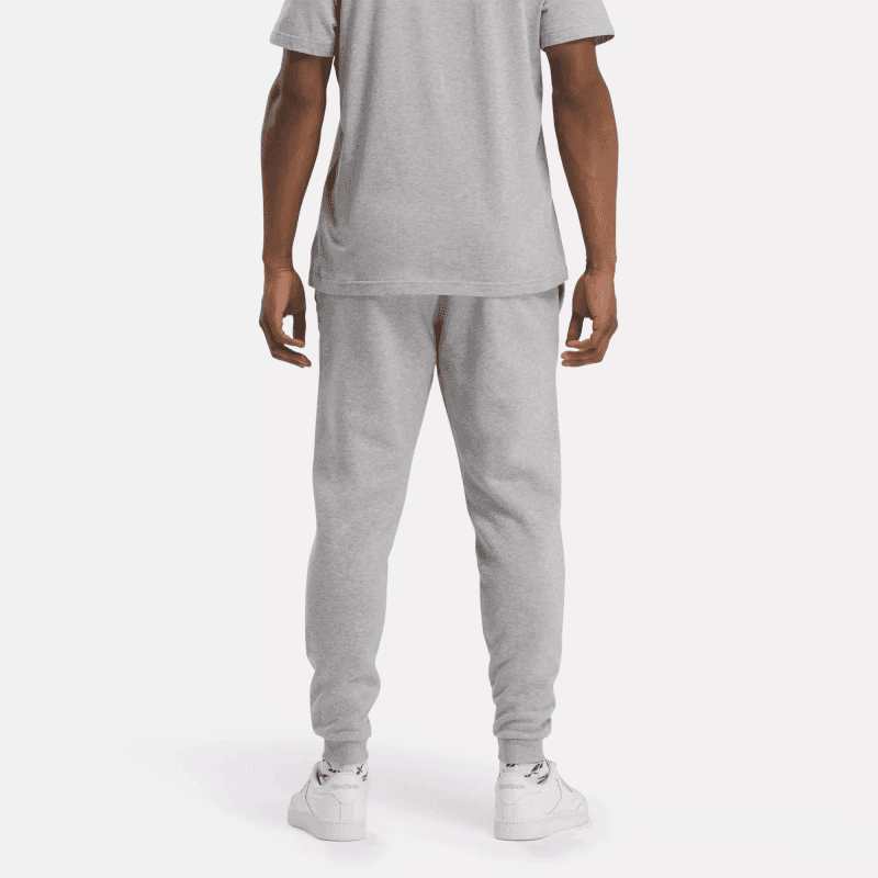 Reebok Mens' Identity Small Logo Fleece Joggers-Grey