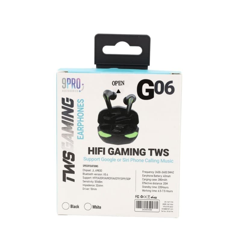 9Pro G06 TWSGAMING EARPHONES