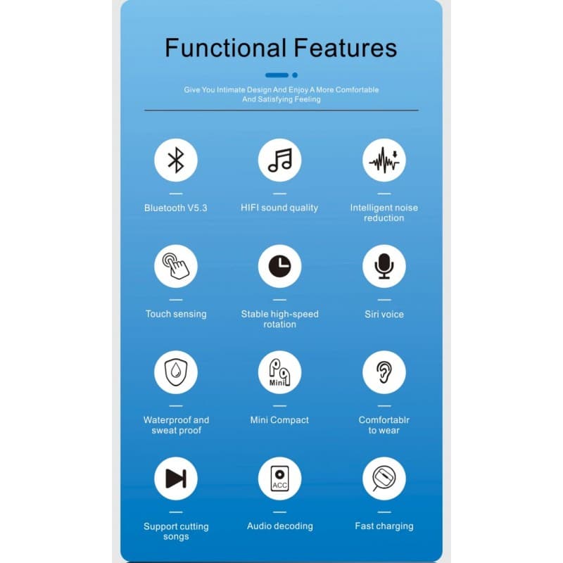 سماعة أذن لاسلكية TWS – 9Pro ZGB013 (ENC) لون أبيض