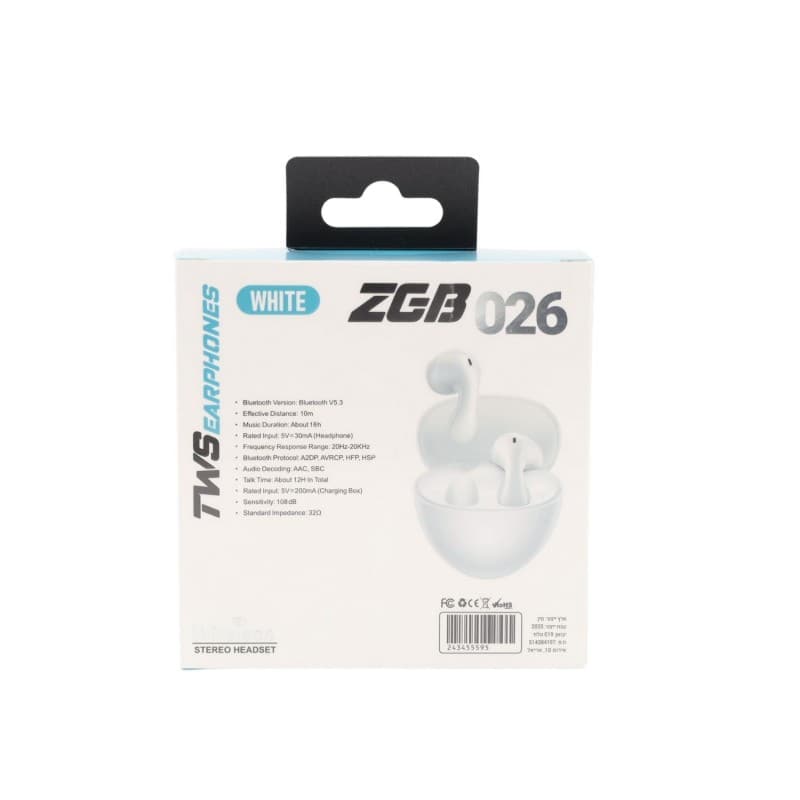 سماعات أذن لاسلكية TWS – 9Pro ZGB 026 لون أبيض