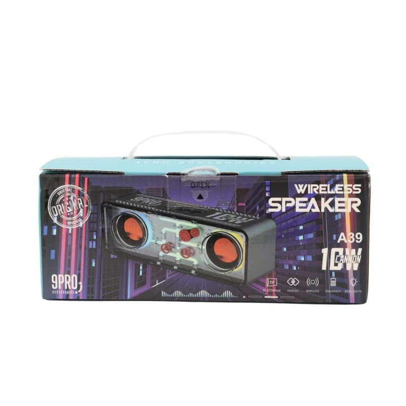 سماعة بلوتوث 9Pro A39 Wireless Speaker – لون أسود