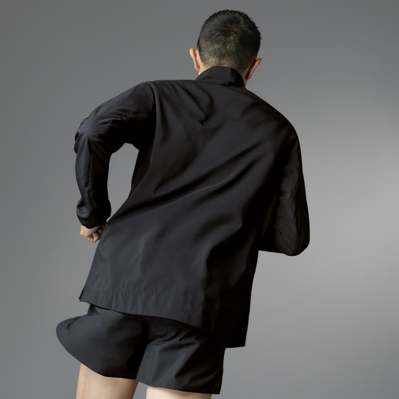 adidas Mens' Adizero Essentials Running Jacket - Black