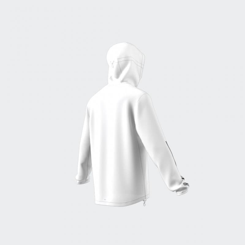adidas Mens' Own The Run 3-Stripes Jacket - White