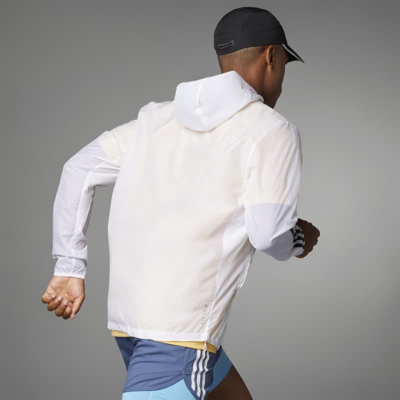 adidas Mens' Own The Run 3-Stripes Jacket - White