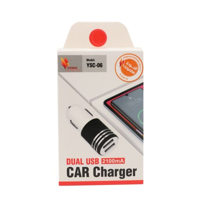 شاحن سيارة 2 USB اسطواني YSC-06