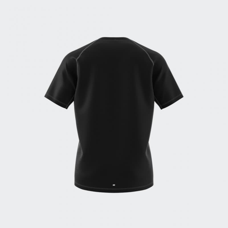adidas Own the Run 3-Stripes Tee - Black