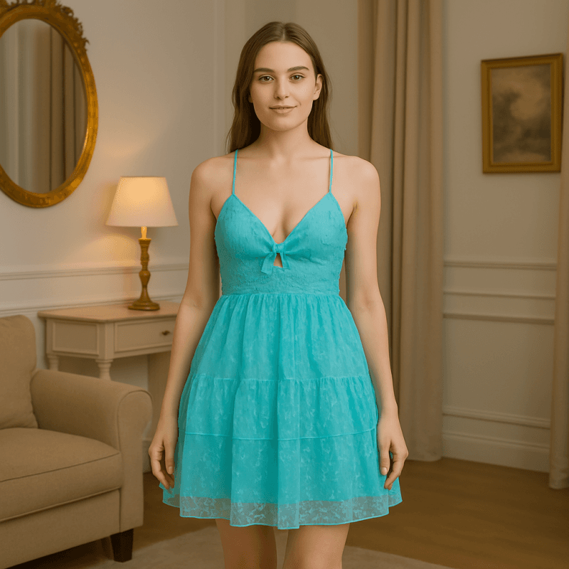 طقم لانجري لون أزرق One Size