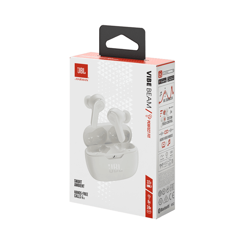 JBL Wave Beam Wireless In-Ear Headphones White