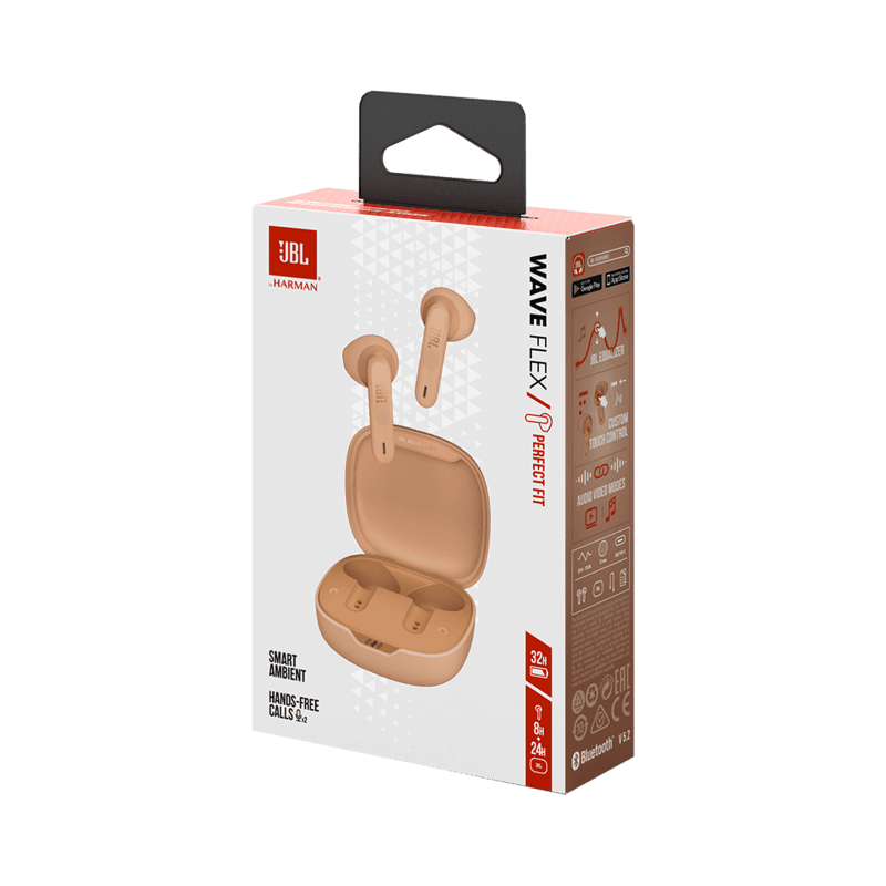 JBL WAVE FLEX TW WIRELESS HEADPHONES BROWN