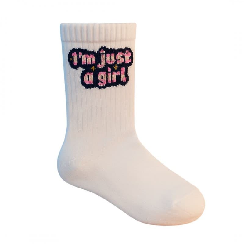 جراب لون أبيض بتصميم I'm just a girl