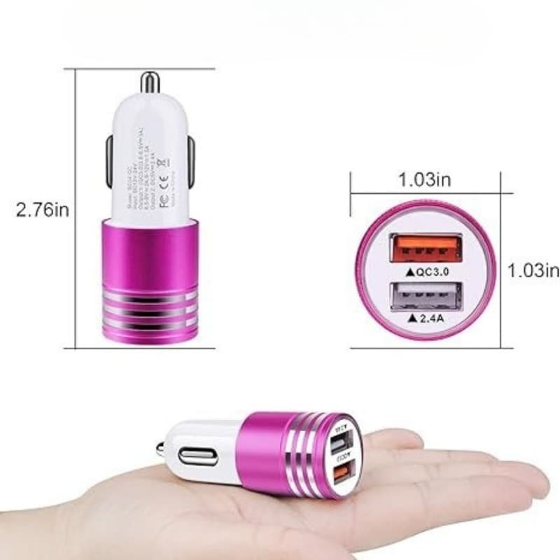 شاحن سيارة 2 USB اسطواني YSC-06