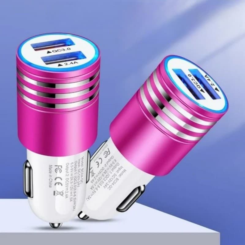 شاحن سيارة 2 USB اسطواني YSC-06