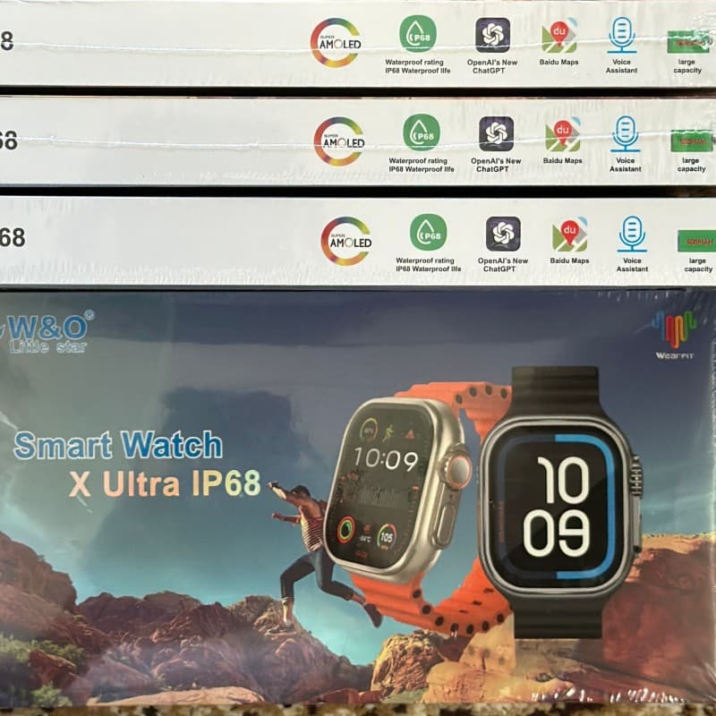 ساعة ذكية هيكل اسود X Ultra IP68