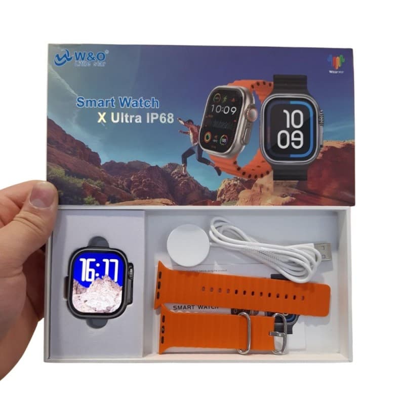 ساعة ذكية هيكل اسود X Ultra IP68