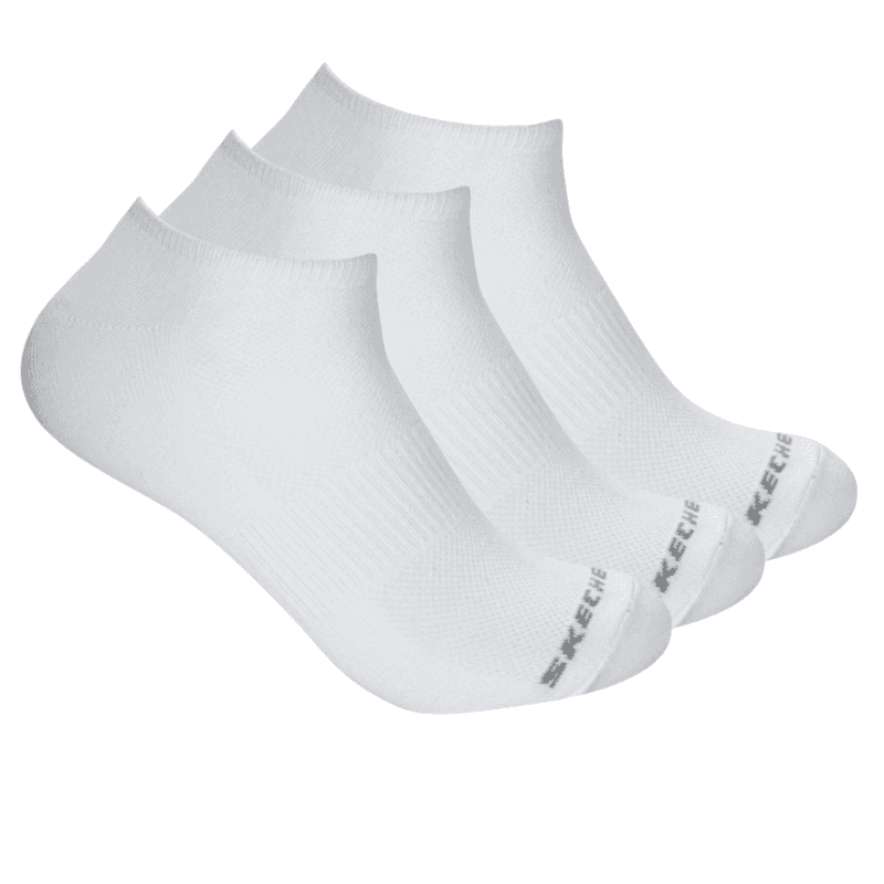 Skechers Mens (41-46) 3 Pairs Socks - White