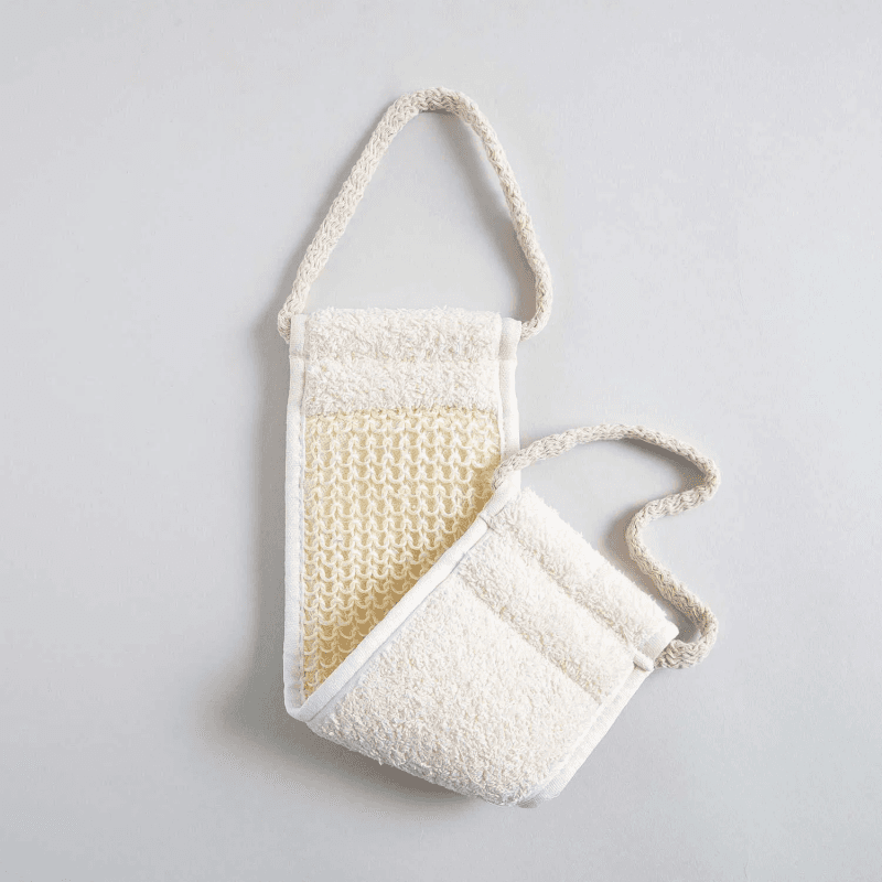 Fe Sisal 1200 Belt Towel ليفة استحمام طويلة بمقبضين بتقشير مزدوج