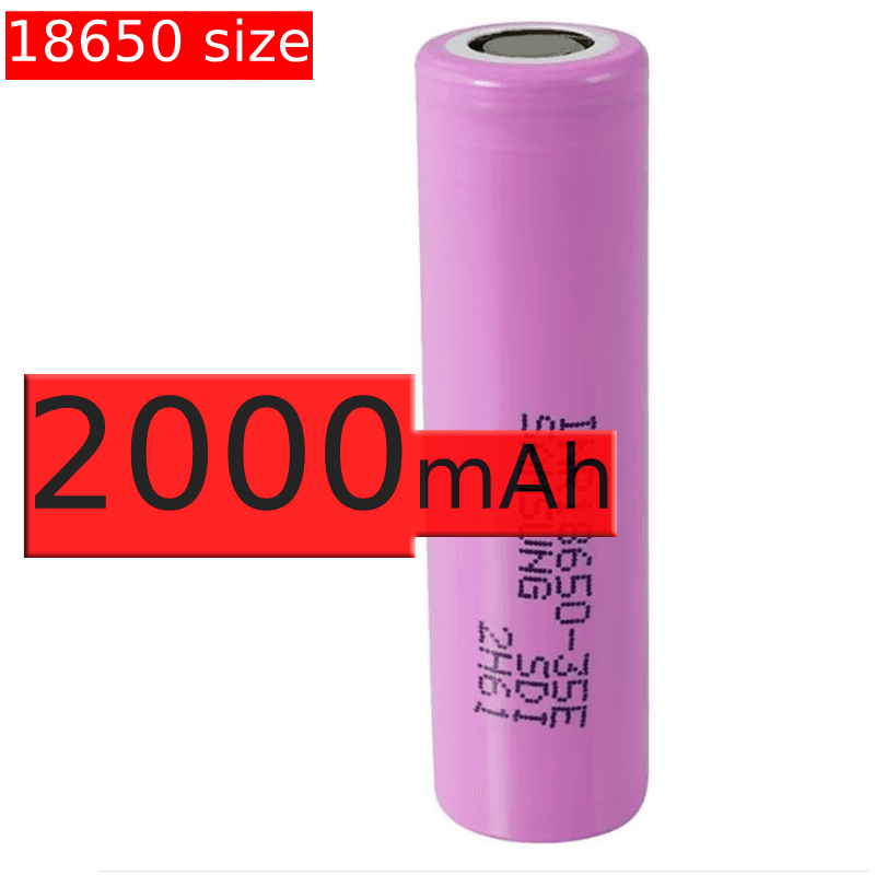 بطارية 18650‎ قابلة للشحن سعة ( 2000 mAh )
