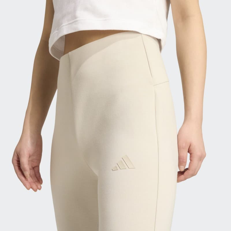 Adidas Womens' Soft Lux Flared Pants - Beige