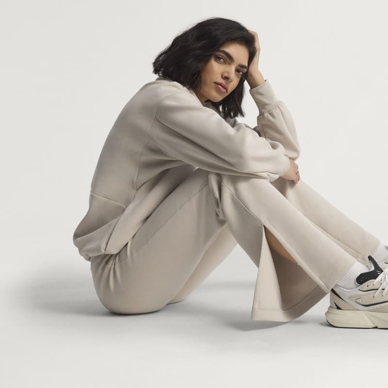 Adidas Womens' Soft Lux Flared Pants - Beige
