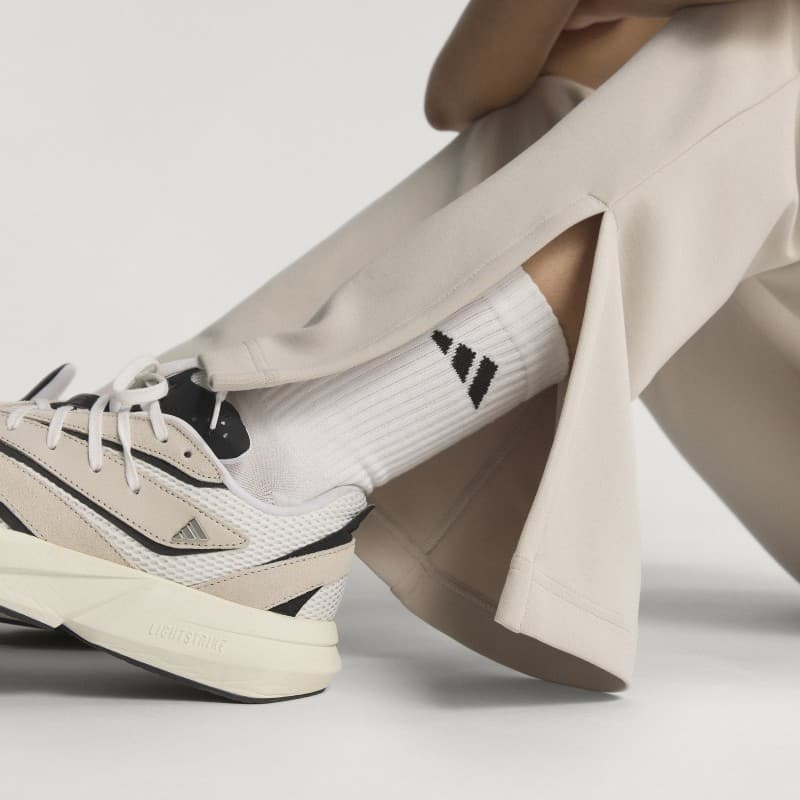 Adidas Womens' Soft Lux Flared Pants - Beige
