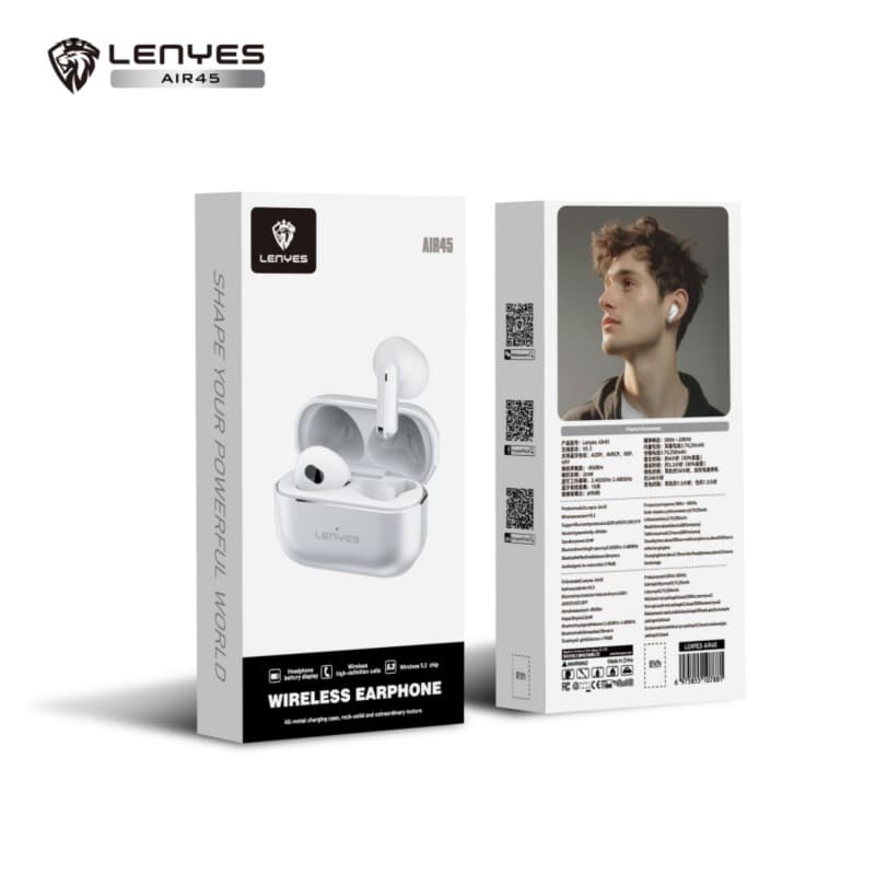 Lenyes AIR 45 – سماعة بلوتوث لاسلكية بتقنية الإصدار 5.3 مع كفالة سنة