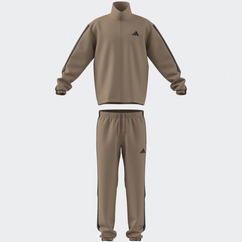 adidas Mens' 3 Stripes Woven Track Suit - Beige