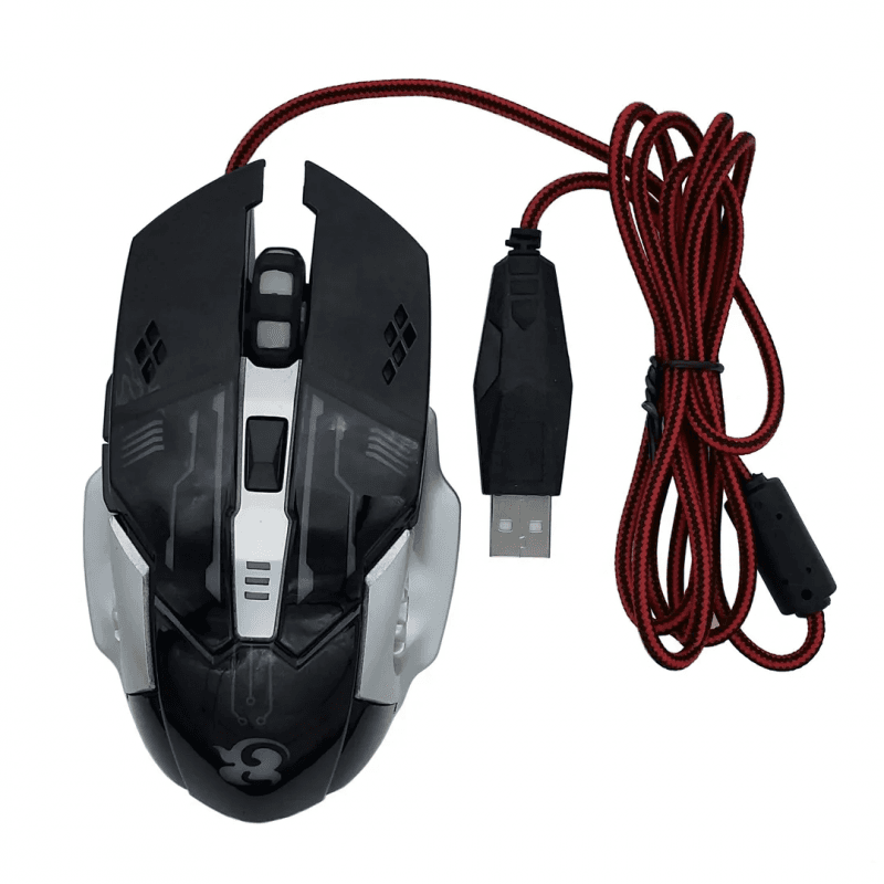 ماوس ألعاب سلكي T9 بإضاءة LED ودقة 3600 DPI