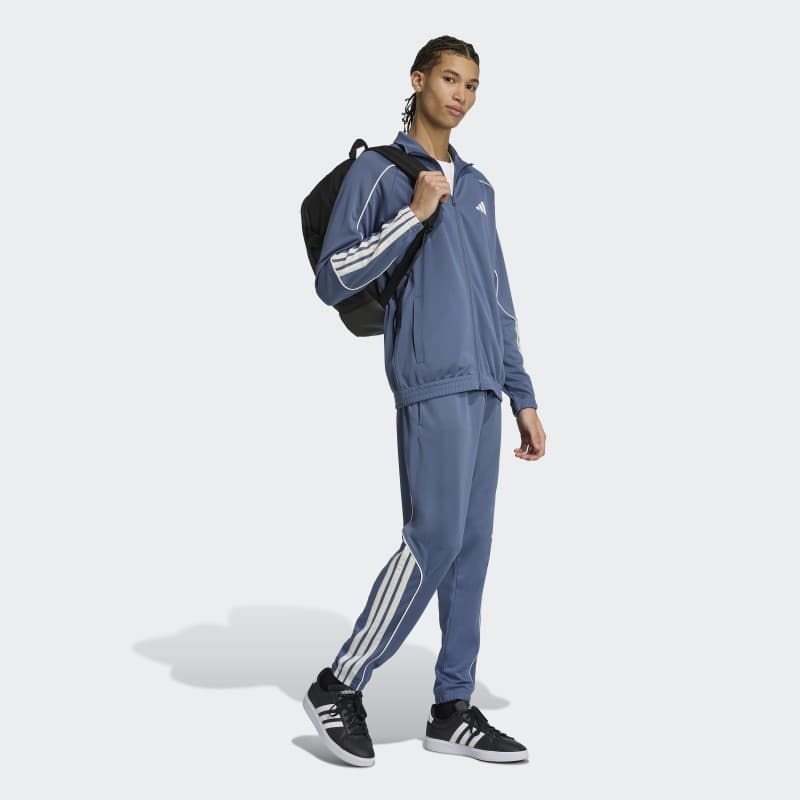 adidas Mens' Stadium 3-Stripes Track Suit - Blue