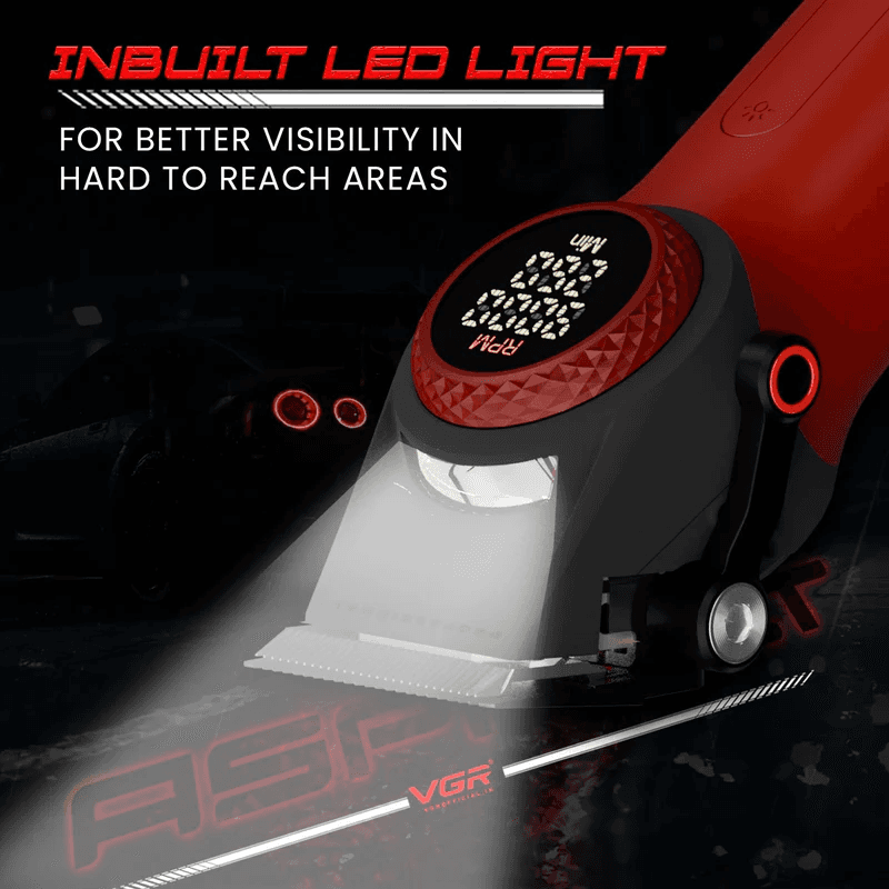 VGR V-001 Professional Hair Clipper For Men, Red