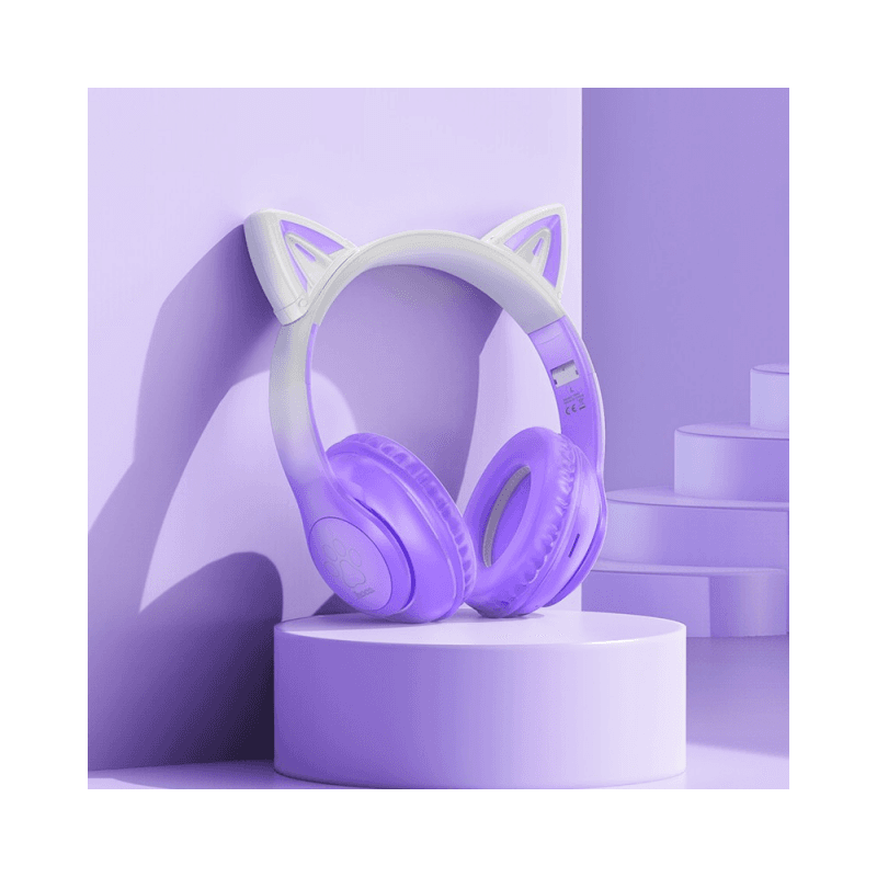 Hoco W42 Cat Bluetooth Headphones with LED Lights