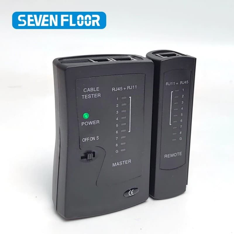 جهاز اختبار كوابل الشبكة والهاتف يدعم RJ11 وRJ12 وRJ45 لكابلات LAN Cat5 وCat5e وCat6 وCat6a وCat7 بنوعيها UTP وSTP 