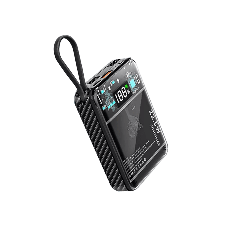 باور بانك شفاف 9Pro بسعة 20000mAh وشحن سريع 22.5 واط