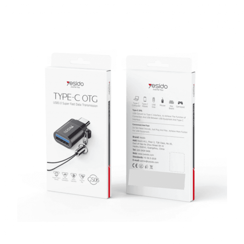 Yesido GS06 Type-C to USB-A OTG Adapter تحويلة