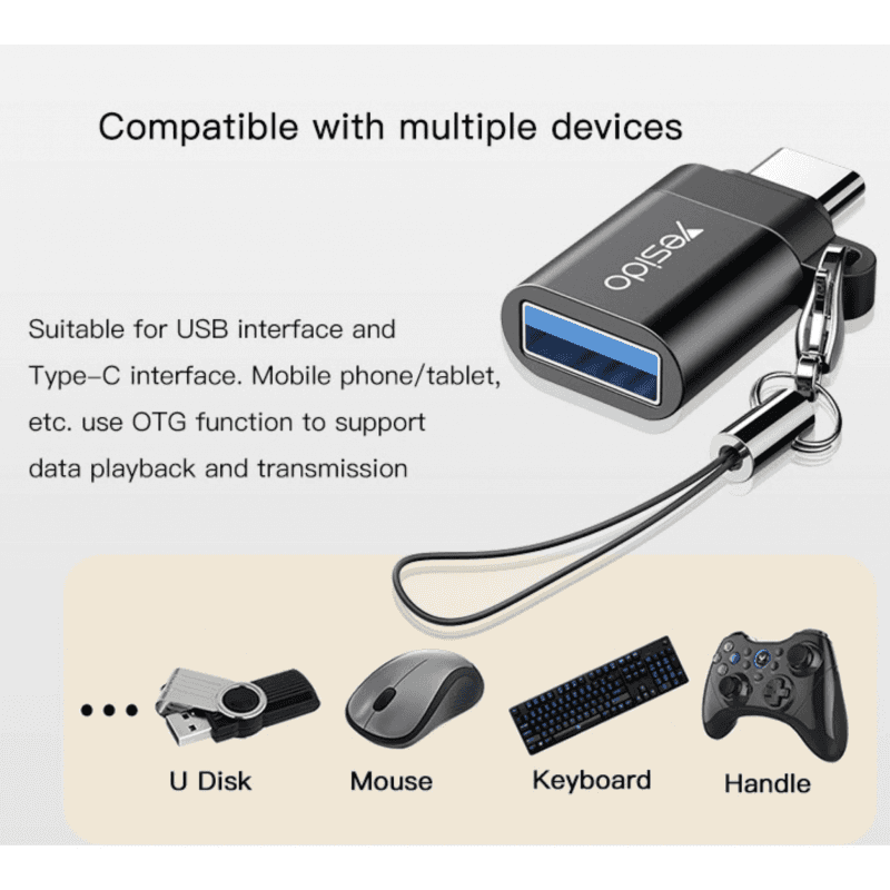 Yesido GS06 Type-C to USB-A OTG Adapter تحويلة