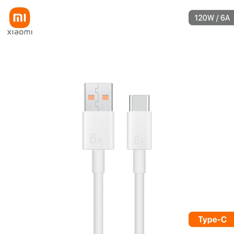 Xiaomi 6A120W Turbo Fast Charge Cable (1M)- White