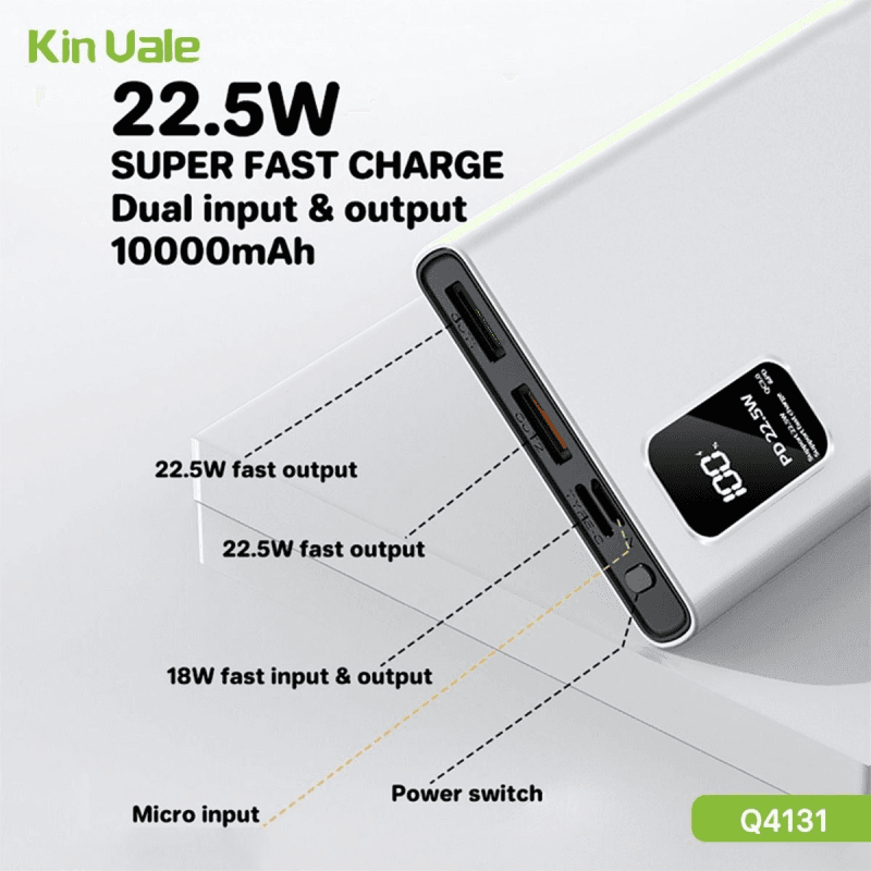 KinVale Q4131 10000mAh PD22.5 W Powerbank
