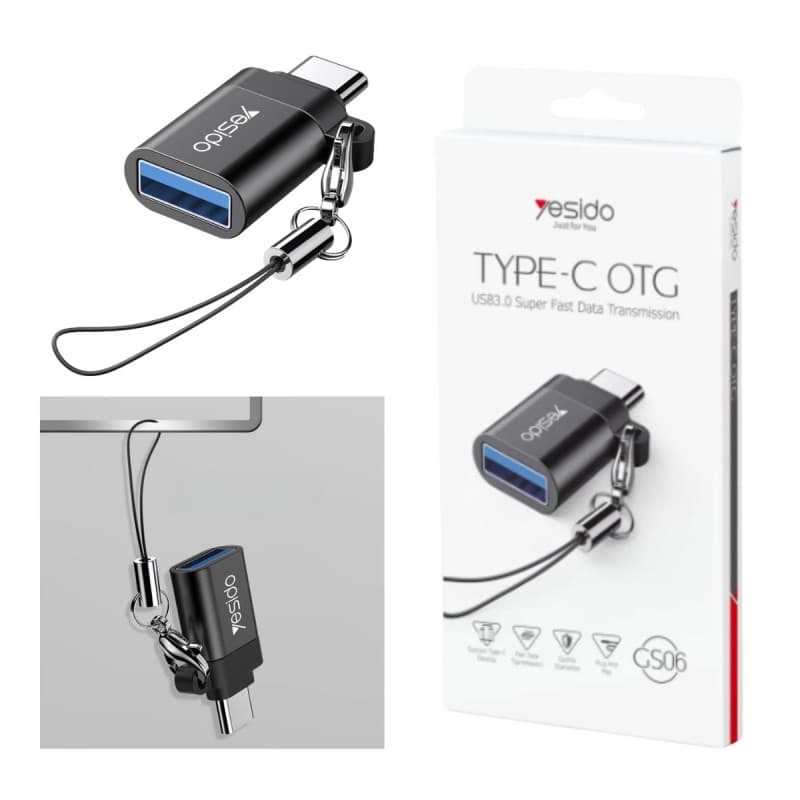 Yesido GS06 Type-C to USB-A OTG Adapter تحويلة