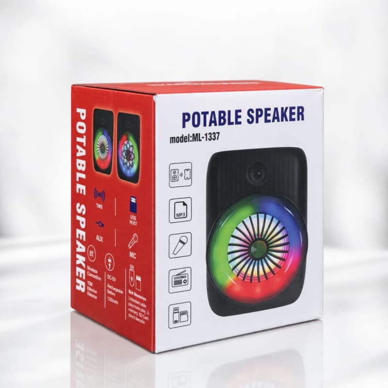 ML-1337 Portable Bluetooth Speaker with Microphone