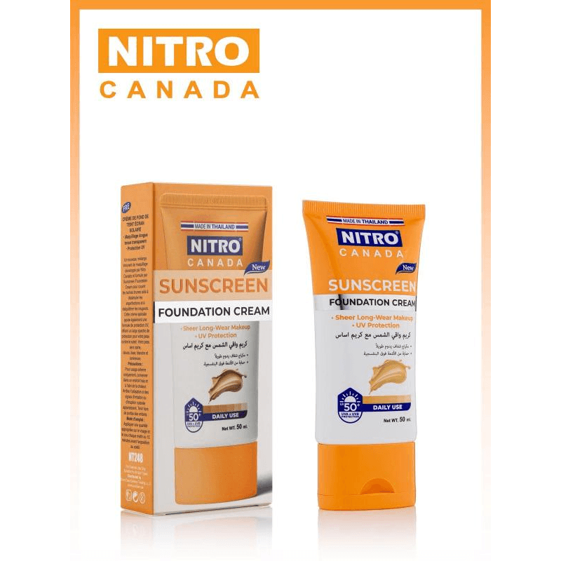 كريم واقي شمس مع كريم اساس NITRO CANDA حجم 50 مل