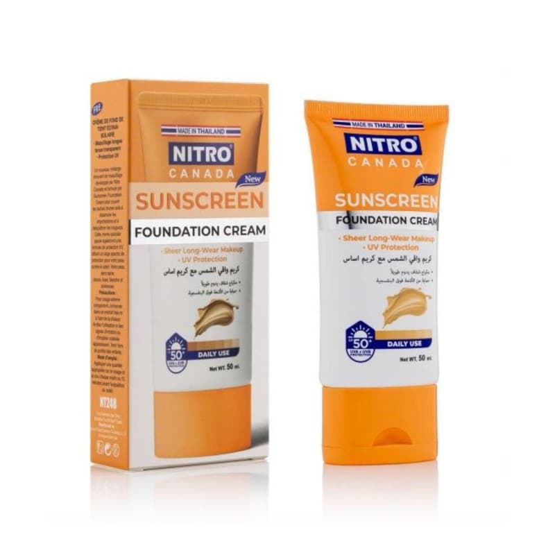 كريم واقي شمس مع كريم اساس NITRO CANDA حجم 50 مل