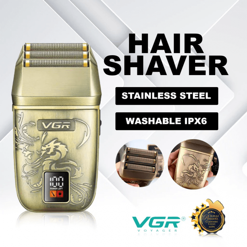 ماكينة حلاقة VGR V-349 الذهبية للرجال