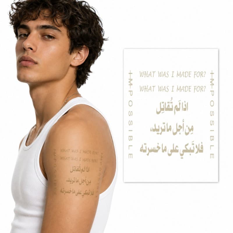 تاتو مؤقت مجموعة كتابات