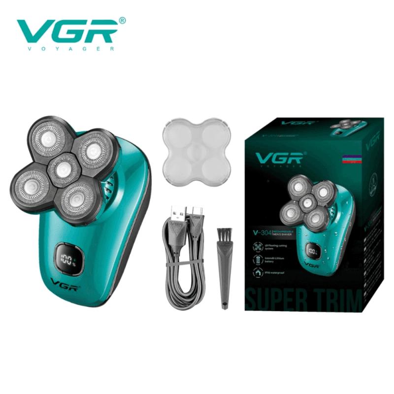 VGR V-304 5 Blades Waterproof Shaver Rechargeable