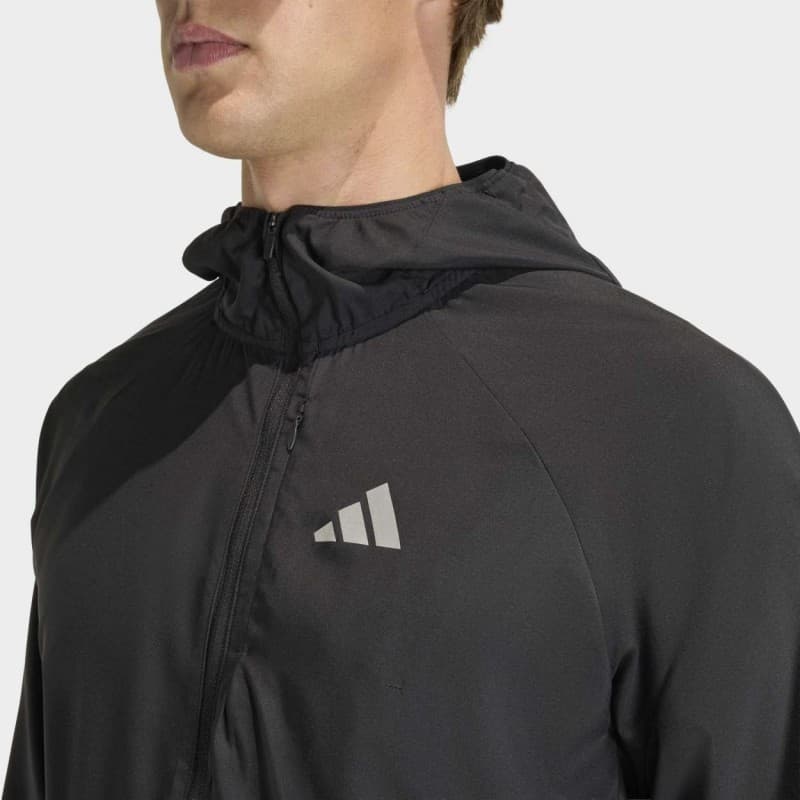 adidas Men's adi365 Running Essentials Jacket- Black