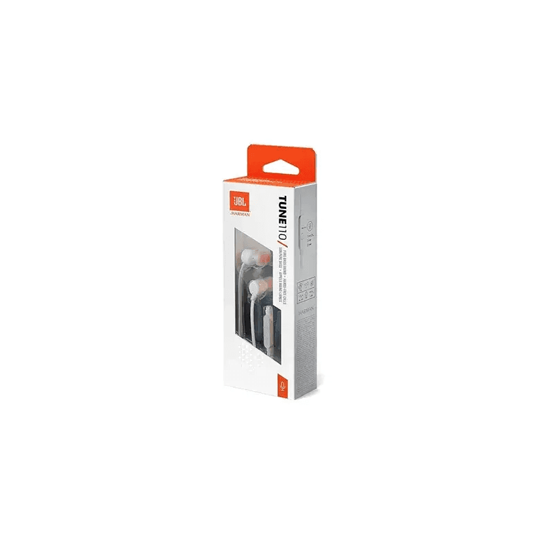 سماعة JBL Tune 110 لون ابيض AUX
