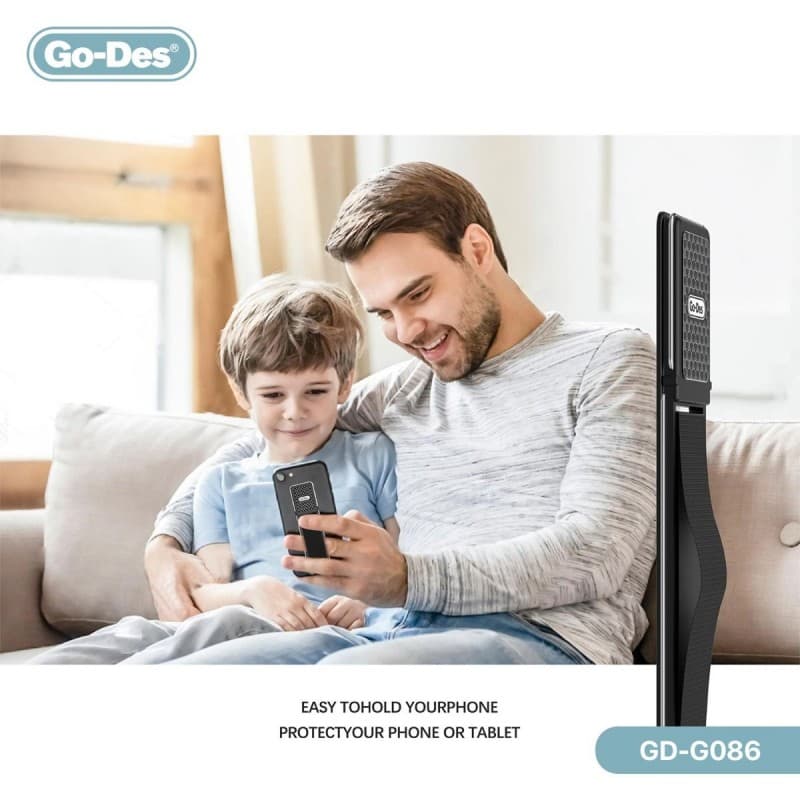 رنج وحمالة هاتف GO-DES GD-G086 المغناطيسية- لون أسود