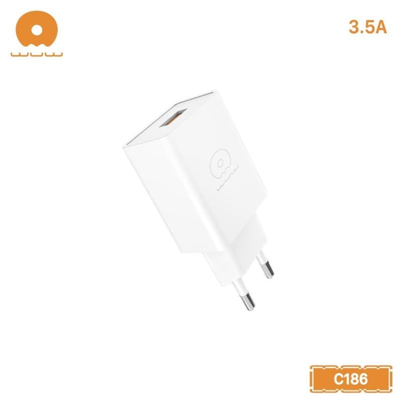 عظمة شحن WUW C186، بمنفذ USB، شحن سريع بقوة 3.5 امبير.